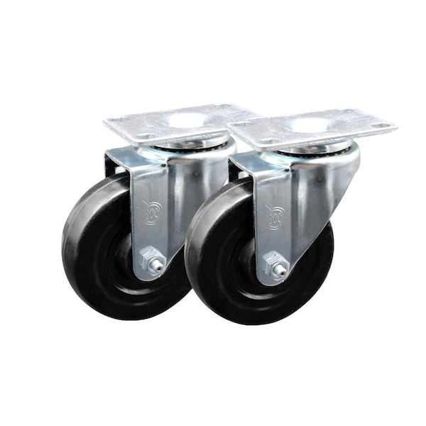 Service Caster 1013L2 Rubbermaid Tilt Truck Replacement Caster Set Fits FG101300BLA FG9T1400BLA, 2PK RUB-SCC-20S414-HRS-2 - main